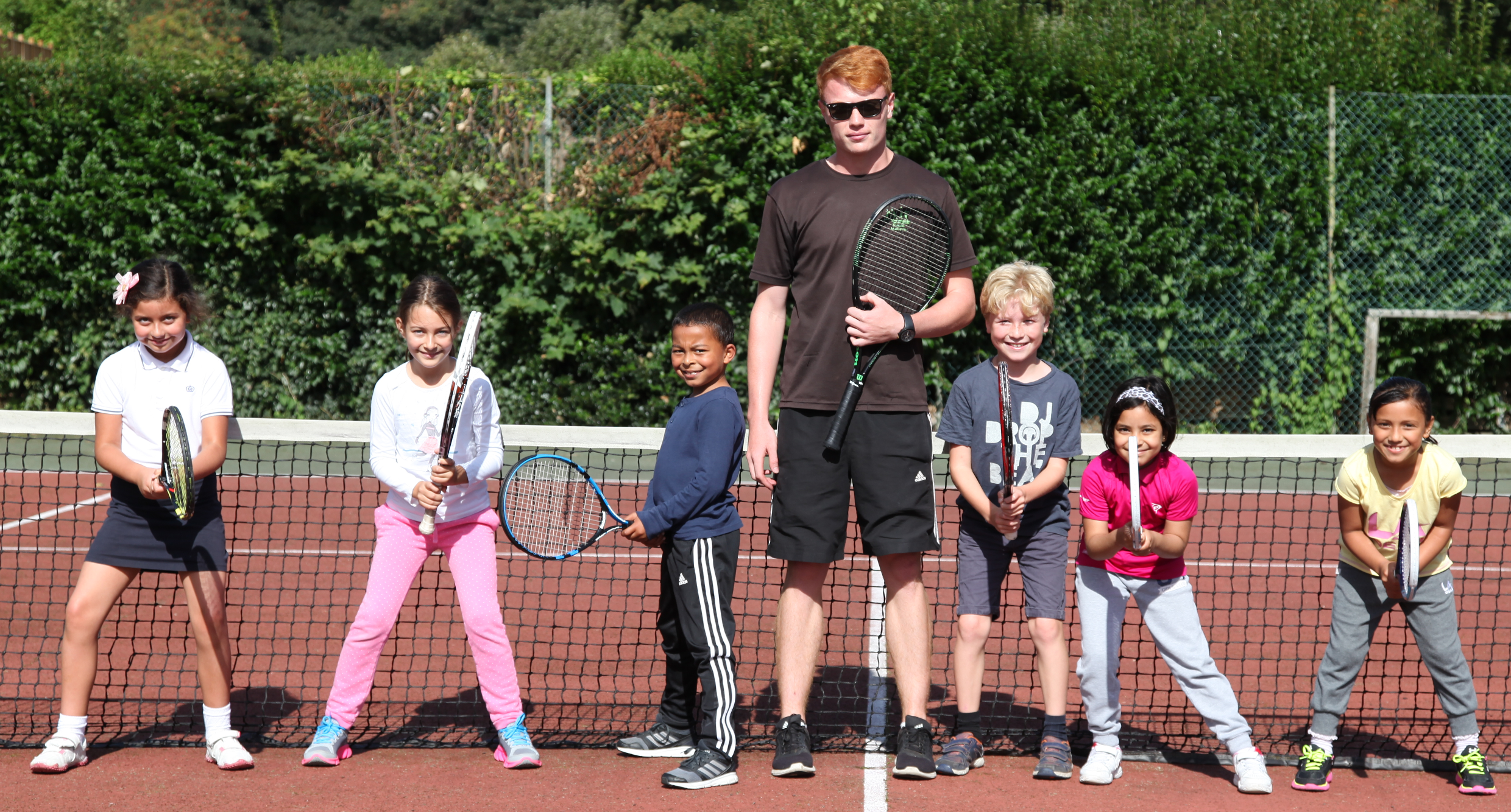 Kids demonstrate the 'ready' position