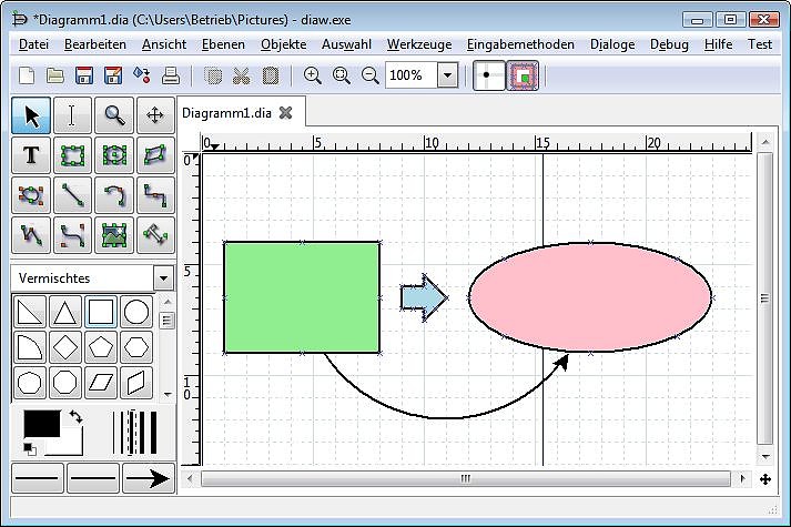 Dia structured diagramming tool
